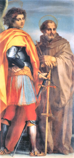 Arcángel Miguel y San John Gaulbert