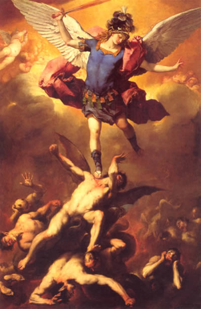 Caída de los ángeles rebeldes de Luca Giordano