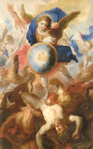 San Miguel Arcángel venciendo al demonio