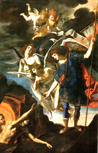 San Miguel Arcángel liberando las almas del purgatorio