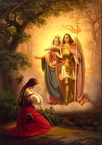 Aparición de San Miguel a Juana de Arco