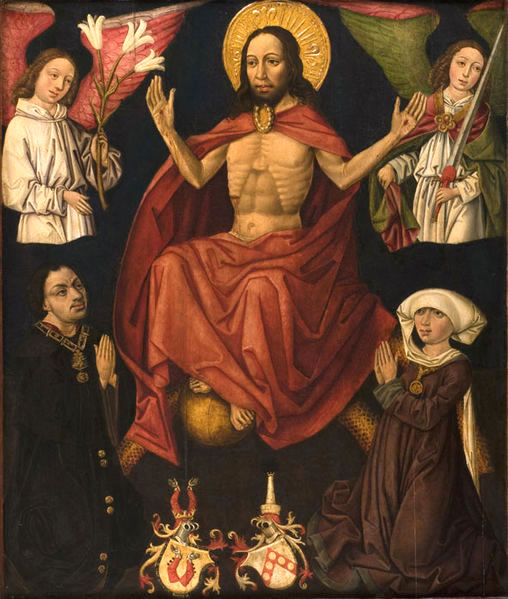 Cristo como gobernante del mundo y San Miguel Arcángel