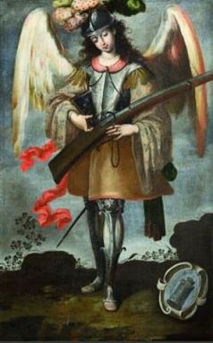 Arcángel San Miguel,  ubicado en Parroquia de Santa María la mayor  