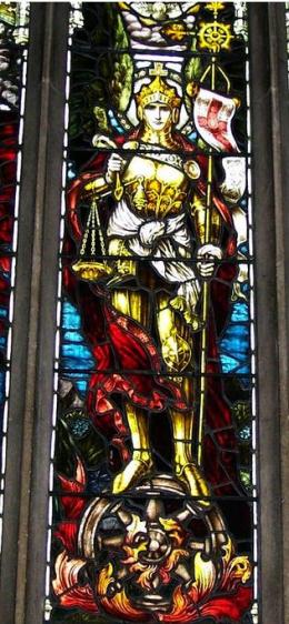 San Miguel Arcángel con la escala