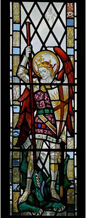 San Miguel Arcángel aplastando a la bestia