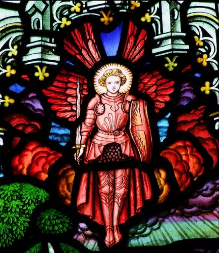 San Miguel Arcángel descendiendo a la tierra