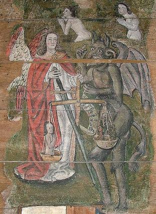 San Miguel Arcángel en la condena de las almas