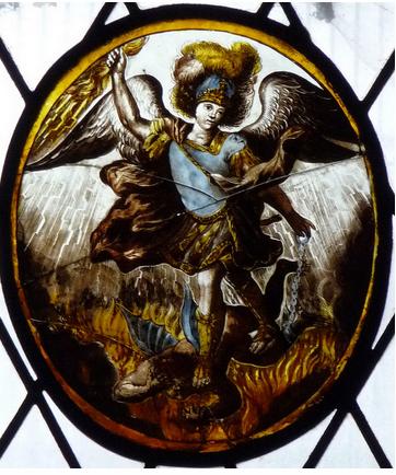 San Miguel Arcángel encadenando a Lucifer