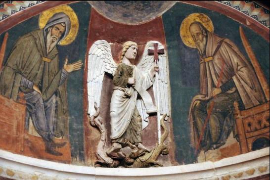 San Miguel Arcángel derrotando al dragón