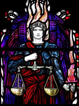 San Miguel Arcángel con la escala