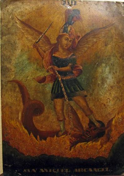 San Miguel Arcángel encadenando a Lucifer