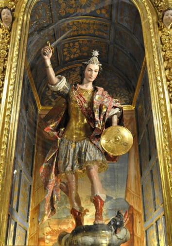 San Miguel Arcángel encadenando a la bestia