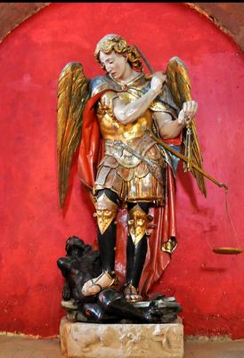San Miguel Arcángel sometiendo al demonio