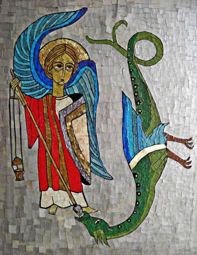 Miguel Arcángel venciendo a la bestia