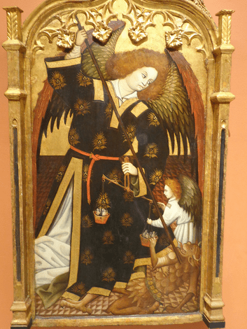 San Miguel Arcángel luchando con el demonio en el pesaje de las almas