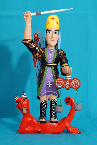 San Miguel Arcángel derrotando a Lucifer