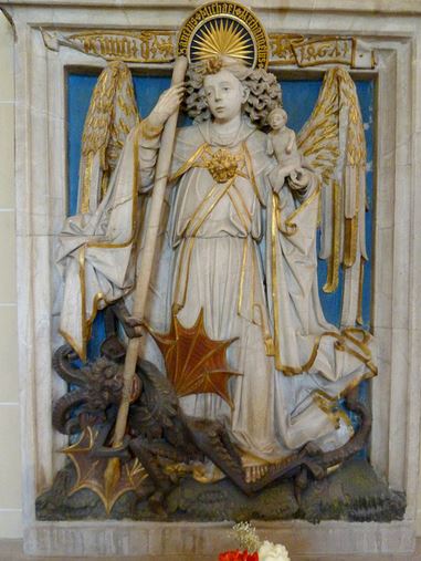 San Miguel Arcángel abatiendo a la bestia