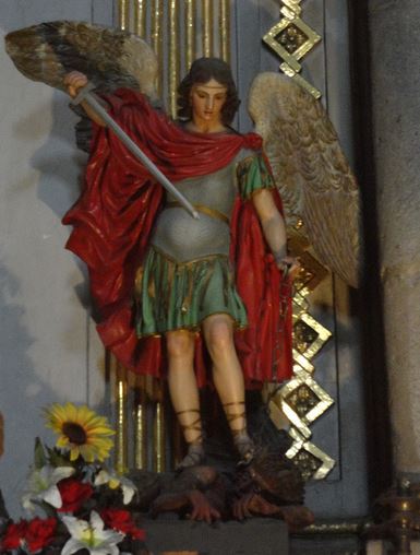 San Miguel Arcángel abatiendo al demonio