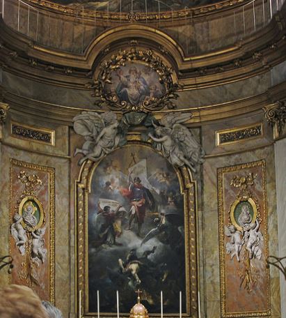 San Miguel Arcángel imponiéndose a Satanás