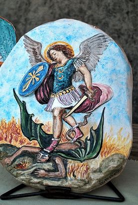 San Miguel Arcángel abatiendo al demonio