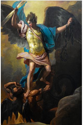San Miguel Arcángel y Satanás