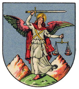 San Miguel Arcángel en el escudo de armas de Haag