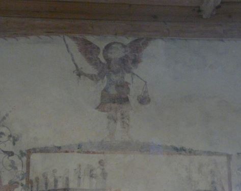 San Miguel Arcángel con su escala y espada