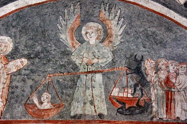 San Miguel Arcángel en el pesaje de las almas