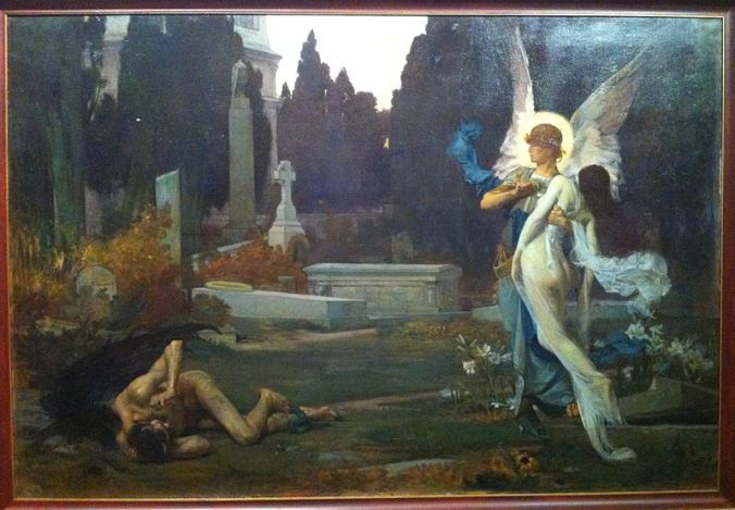 San Miguel Arcángel llevando al cielo a una alma