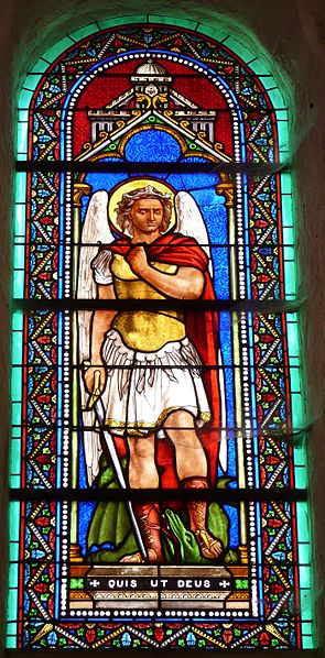 San Miguel Arcángel sometiendo al dragón