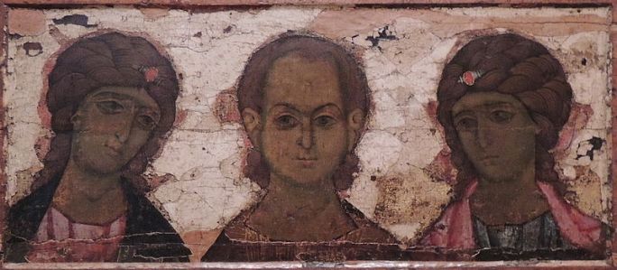 Cristo Emmanuel con los Arcángeles Miguel y Gabriel