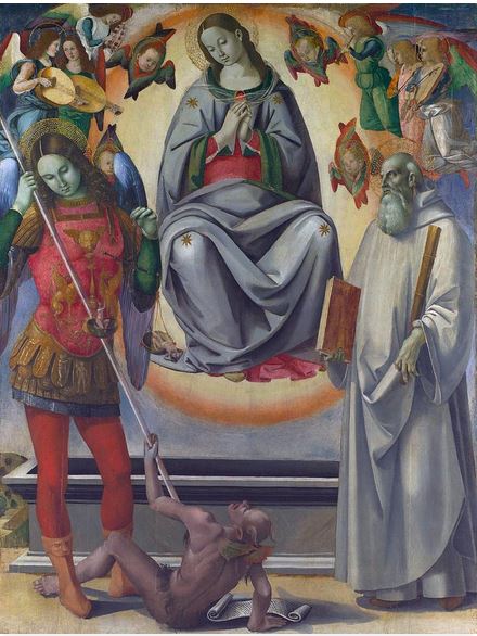 La Asunción de la Virgen con los santos Miguel Arcángel y Benedicto