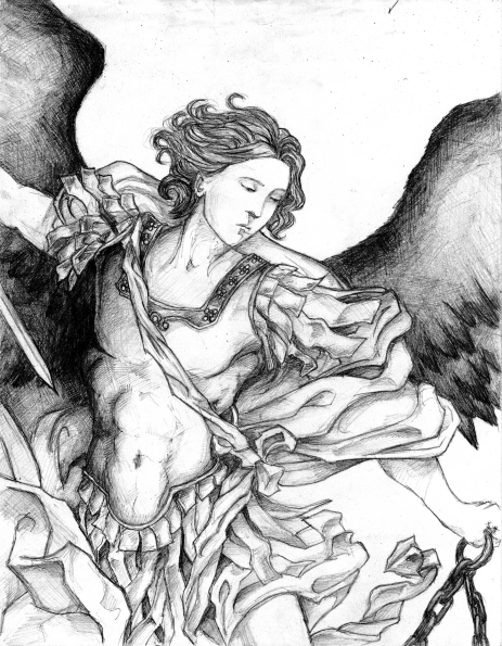 San Miguel Arcángel en lucha con Satanás