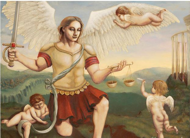 San Miguel Arcángel y los querubines