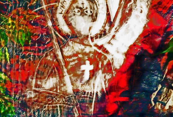 San Miguel Arcángel con la cruz