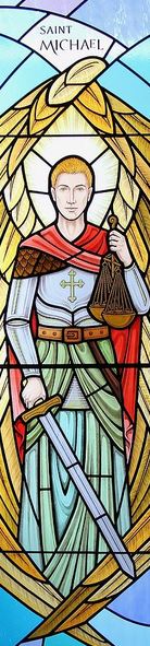 San Miguel Arcángel con su escala