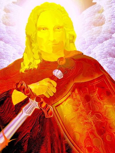 San Miguel Arcángel con su espada