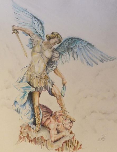 San Miguel Arcángel luchando contra Satanás