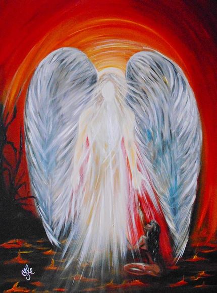 San Miguel Arcángel ayudando a las almas condenadas