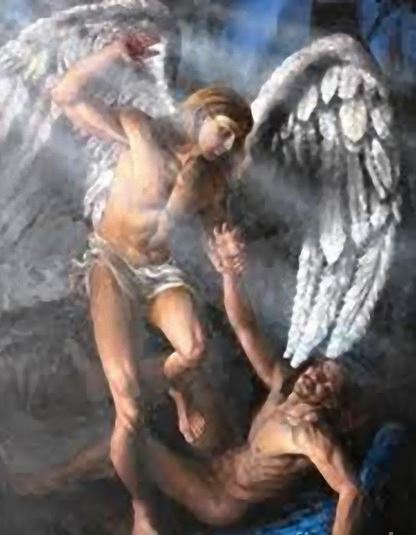 San Miguel Arcángel luchando contra Lucifer