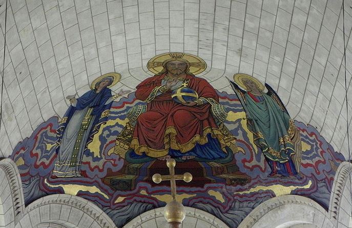 San Miguel Arcángel, Cristo y la Virgen