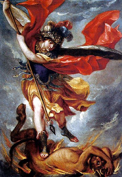 La victoria del Arcángel San Miguel contra la bestia