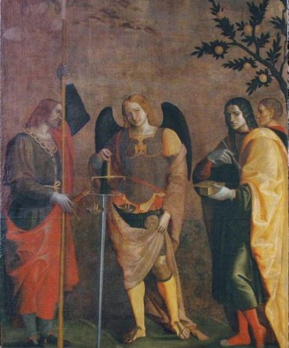 El Arcángel San Miguel con San Cosme y San Damián