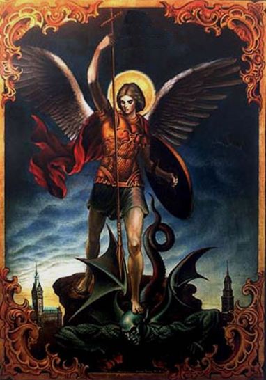 Miguel Arcángel venciendo a la bestia