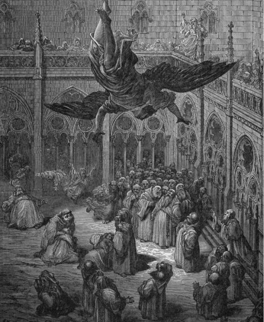 El Arcángel Miguel descendiendo al Claustro