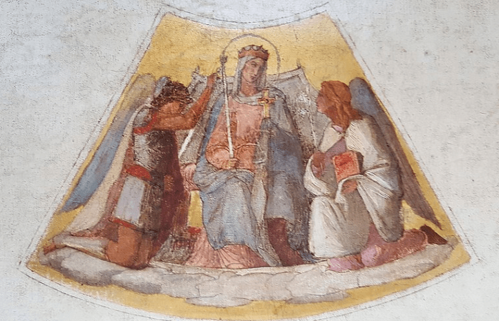 La virgen entre dos arcangeles